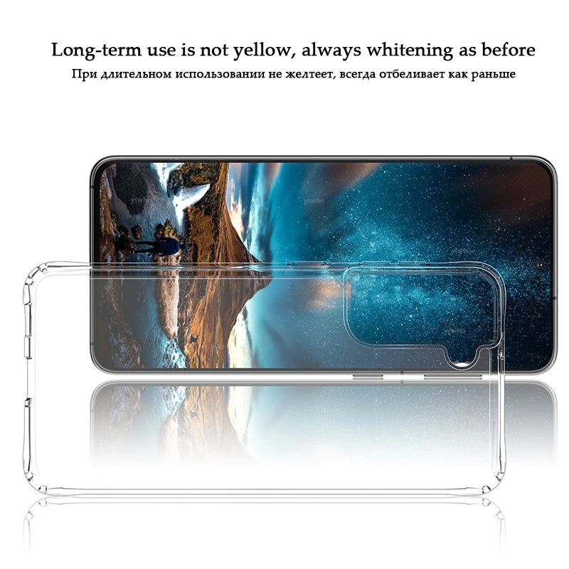 Shockproof Transparent Silicone Phone Case for OPPO A95 A94 A93 A92 A74 A73 A72 A53 A53s 5g A15 A15s Protection Cases Back Cover