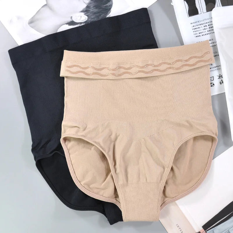 SH-007 Seamless women belly pants high waist female shaping panty silicone non-slip lift hip briefs plus size ladies underwear