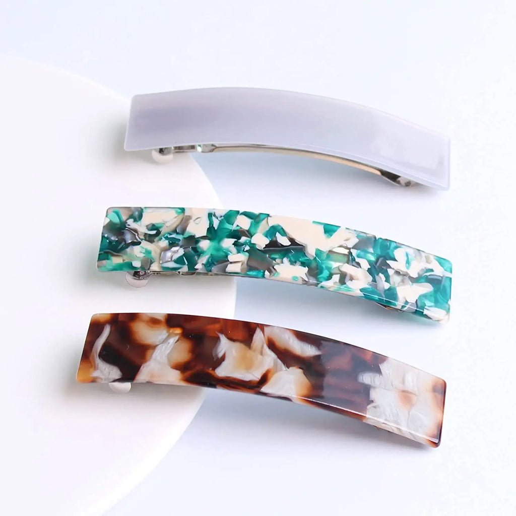 3Pcs Beautiful French Hair Lines Simple Retro Classic Large Snap Barrettes hair accessories ,large hair barrettes for women