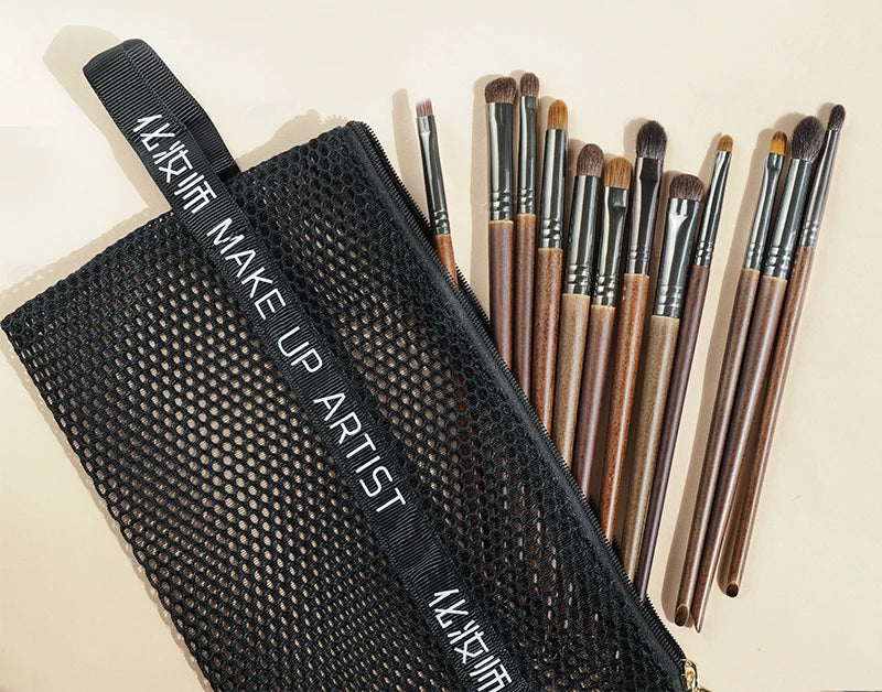 OVW Natural Goat Hair Makeup Brushes Set Professional Kit brocha maquillaje pedzle do makijazu blending smudging brush shader