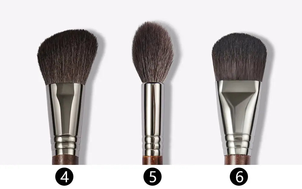 OVW Natural Goat Hair Makeup Brushes Set Professional Kit brocha maquillaje pedzle do makijazu blending smudging brush shader