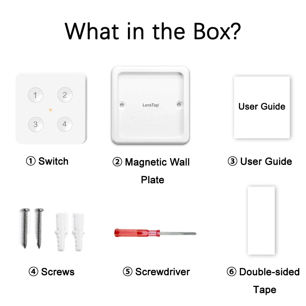 LoraTap ZigBee 3.0 Wireless 14 EU US Push Button Remote Tuya Scene Automation Control Switch Smart Life App Hub Need