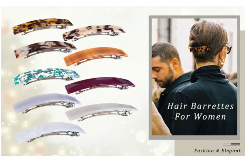 3Pcs Beautiful French Hair Lines Simple Retro Classic Large Snap Barrettes hair accessories ,large hair barrettes for women