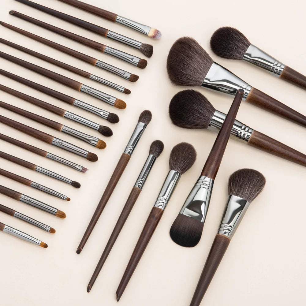 OVW Natural Goat Hair Makeup Brushes Set Professional Kit brocha maquillaje pedzle do makijazu blending smudging brush shader