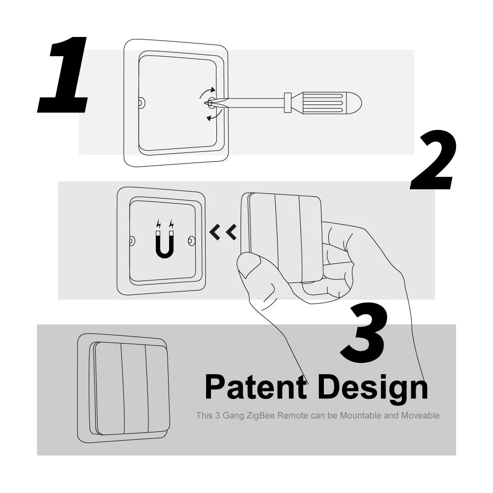 LoraTap ZigBee 3.0 Wireless 14 EU US Push Button Remote Tuya Scene Automation Control Switch Smart Life App Hub Need