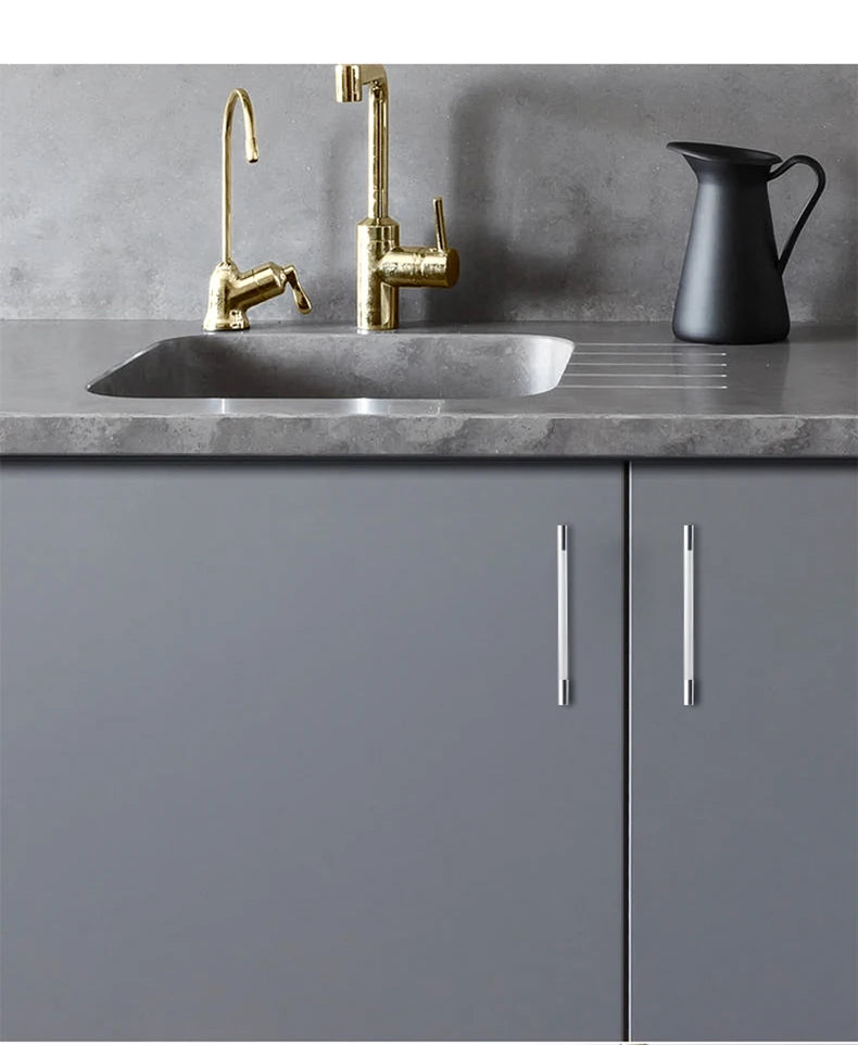 WV Kitchen Cabinet Handles and Pulls Black Silver Dressers Closet Furniture Door Handles Aluminum Drawer and Knobs Hardwares