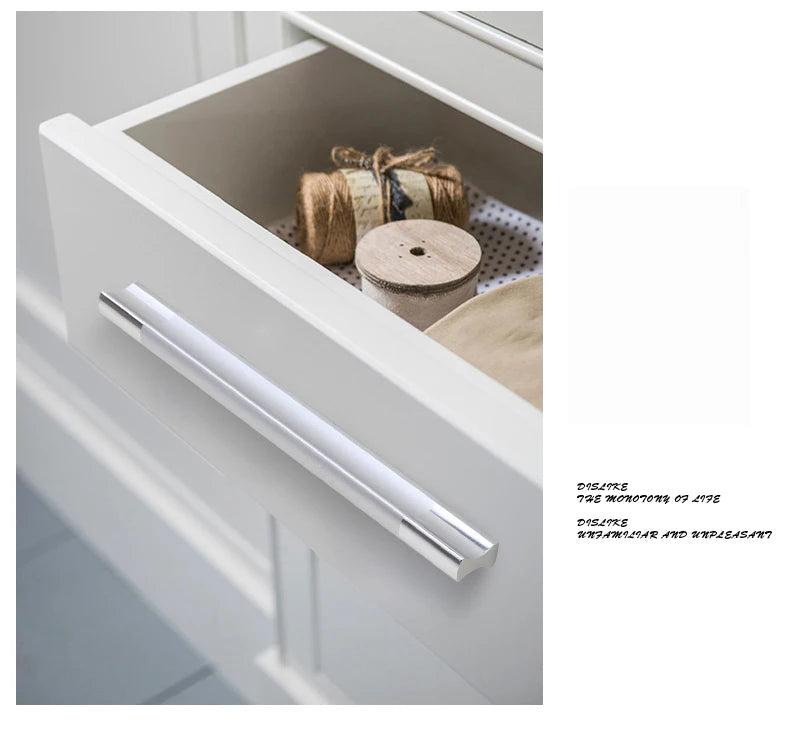 WV Kitchen Cabinet Handles and Pulls Black Silver Dressers Closet Furniture Door Handles Aluminum Drawer and Knobs Hardwares