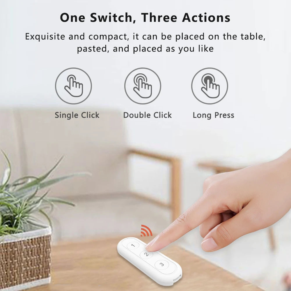 LoraTap ZigBee 3.0 Wireless 14 EU US Push Button Remote Tuya Scene Automation Control Switch Smart Life App Hub Need