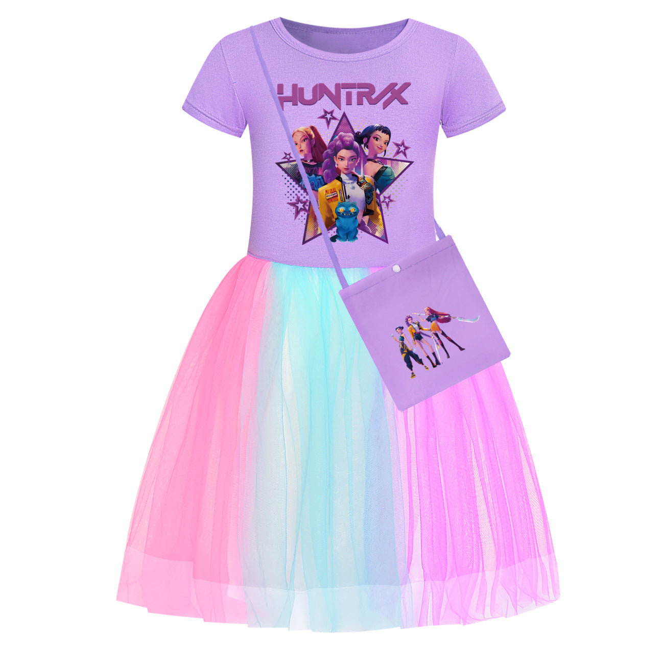 KPop Demon Hunters Dress Kid's Casual Summer Clothes Cute Baby Girls Princess  Dresses Party Cosplay Costume Dress Vestidos Gift