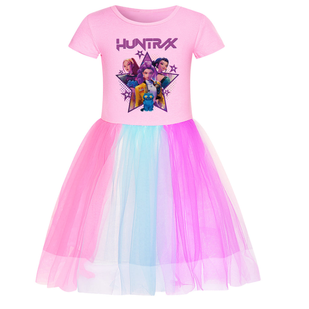 KPop Demon Hunters Dress Kid's Casual Summer Clothes Cute Baby Girls Princess  Dresses Party Cosplay Costume Dress Vestidos Gift