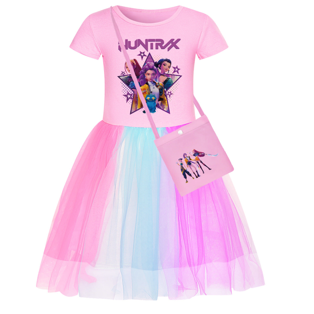 KPop Demon Hunters Dress Kid's Casual Summer Clothes Cute Baby Girls Princess  Dresses Party Cosplay Costume Dress Vestidos Gift