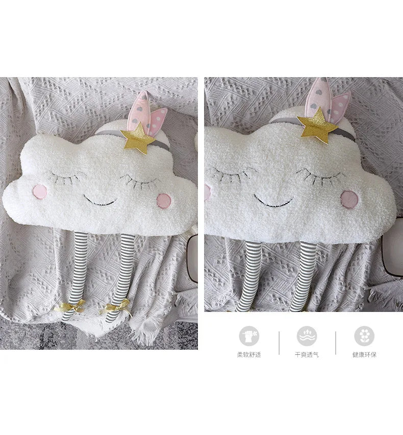 Creative Sofa Cushion Cloud Pillow Kids Girl Room Decor Baby Sleeping Appease Doll Home Sofa Cartoon Pillow Cute Cushion