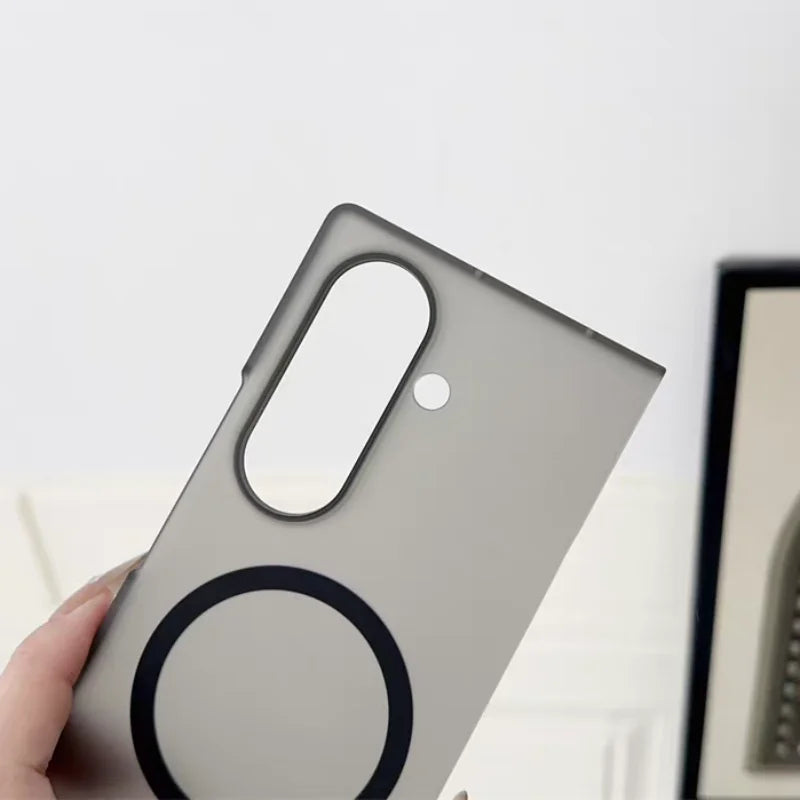 Transparent Ultra Thin Magnetic Phone Case for Samsung Galaxy Z Fold 7 6 5 4 3 Magsafe Wireless Charging Protection Cover Funda