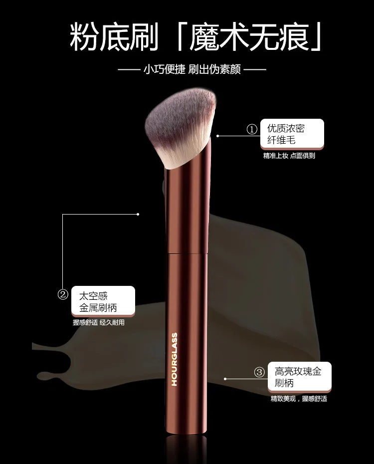 1pc Quick Angled Foundation Makeup brushes Concealer Liquid Foundation Make up brush exquisite Beauty tool Metal Handle