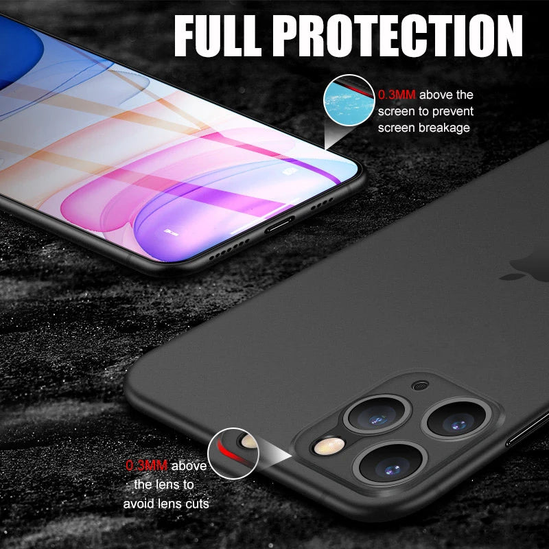 0.2MM Ultra Thin Case For iphone 13 14 15 Pro Max 12 Mini 11 X XR XS Max Cover For iphone SE 2020 2022 7 6 8 Plus Hard PC Case