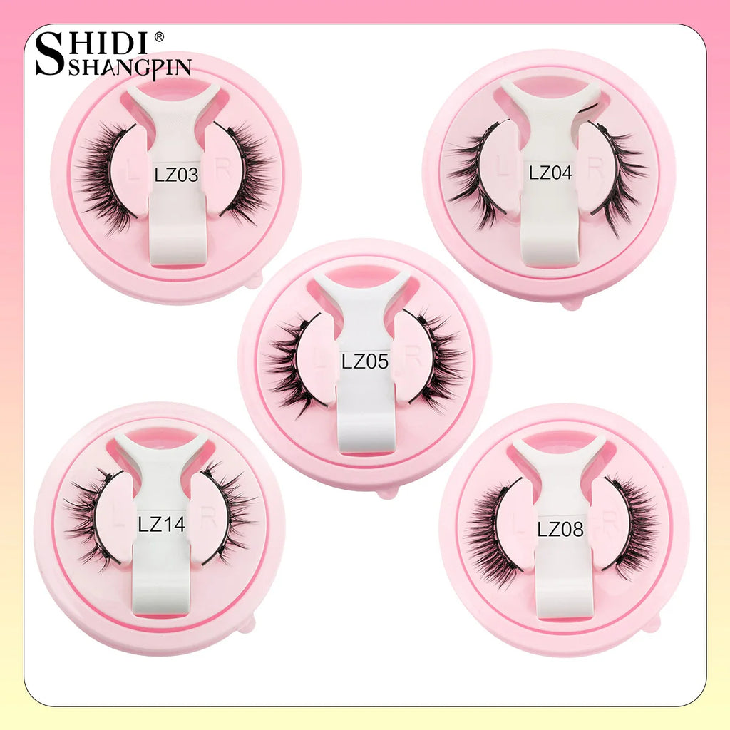 1Pair 3D Magnetic Lashes Kit Soft Natural Fluffy Reusable Faux Mink Eyelashes NO Glue Needed False Cilios Makeup Tools Mix Style