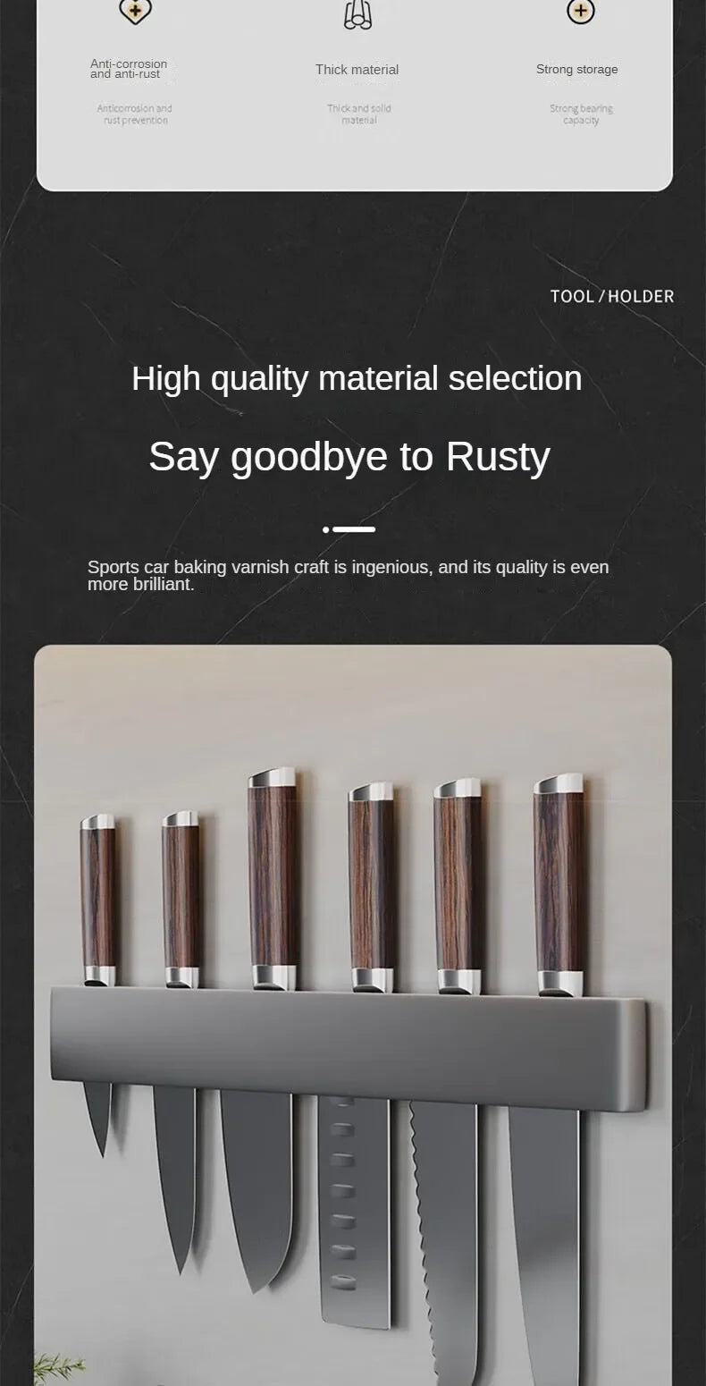 Wall-mounted Knife Organizer Kitchen Multifunctional Shelf Household Kitchen Knife Knife Storage Kitchen Storage Accessories