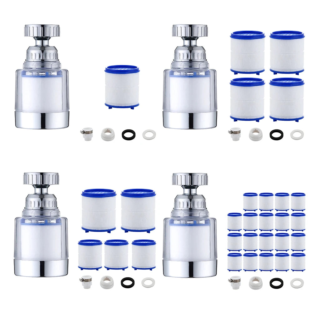 360 Degree Water Filter Tap with PP Cotton Filter Element Tap Extension Interchangeable Filter Element Suitable for Tap