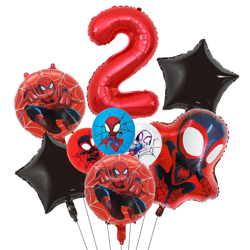 Spidey And His Amazing Friends Birthday Decoration Tableware Supplies Party Paper Cups Plates Tablecloth Banner Balloons For Kid