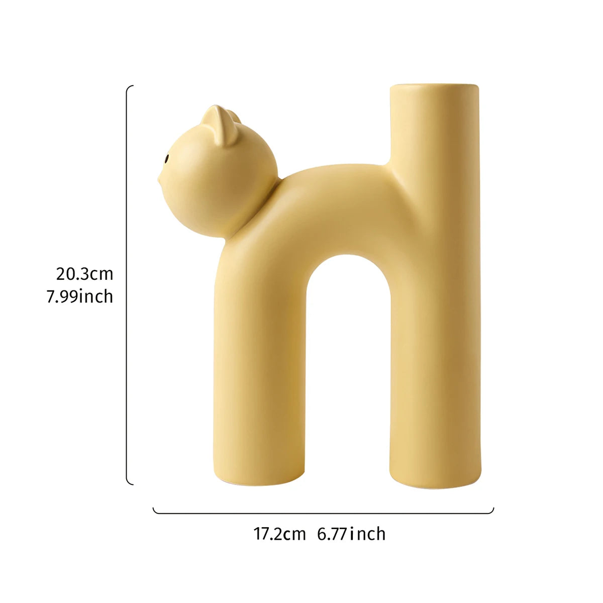 1PC, a Nordic minimalist design cat-themed decorative vase, is suitable for living room, study, wedding and party decoration