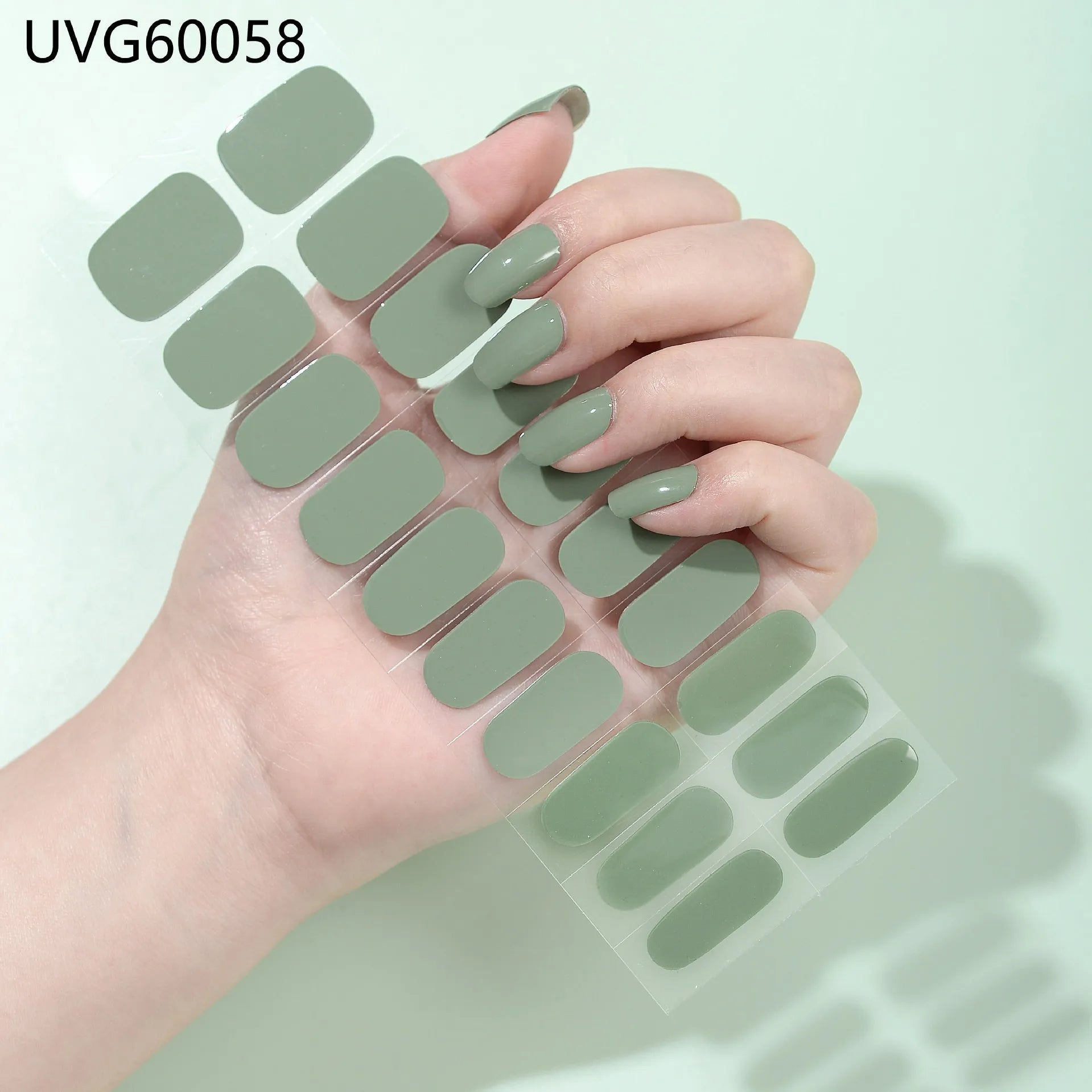 20/22tipsChristmas Semi Cured Nail Sticker UV Led Lamp Semi Cured Gel Design Nail Decals Waterproof Nail Stickers Nail Manicure