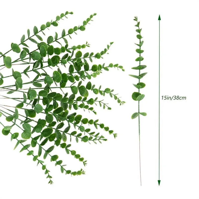 5/10pcs Eucalyptus Stems Artificial Eucalyptus Leaves for Home Room Flowers Bouquet Wedding Decoration Christmas Decortion