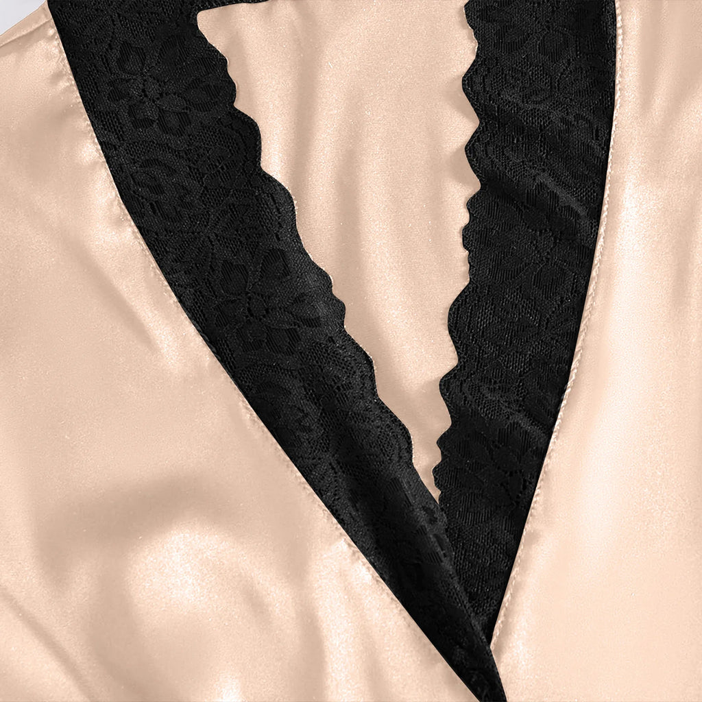 4-Piece Set Ladies' Sleepwear Sexy Sleepwear Women Suspender With Chest Cushion Nightgown Bathrobe Home Wear Women'S Pajamas