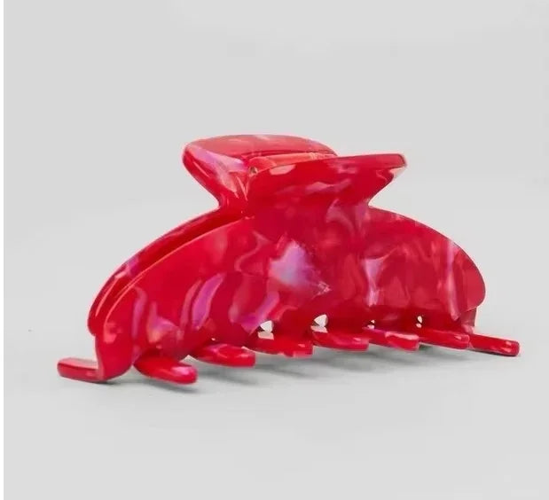 AL Double Ear Hollow-out Design with Vinegar Acid Grab Clip Women's Hair Clip for Top Hair Buns and Ponytails