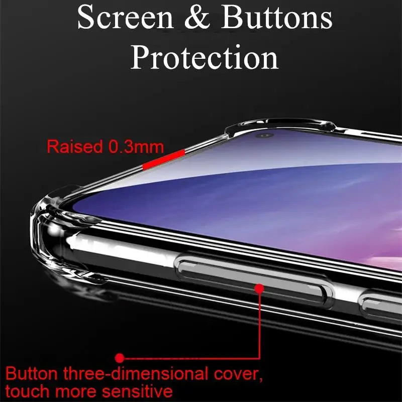 Clear Cover For Xiaomi Redmi Note 10 11 12 4G 10s 11s 12s 12 Pro A1 A2 Plus 10 2022 10C 12C 13 13C 5G Transparent Silicone Case