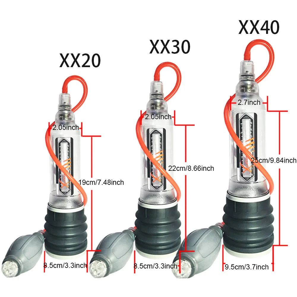 Male Vacuum Pump For Men Hydrotherapy Penis Pump Penis Enlarger Penis Enlargement Pump Cock Extender Dick Trainer Glans Sex Toys