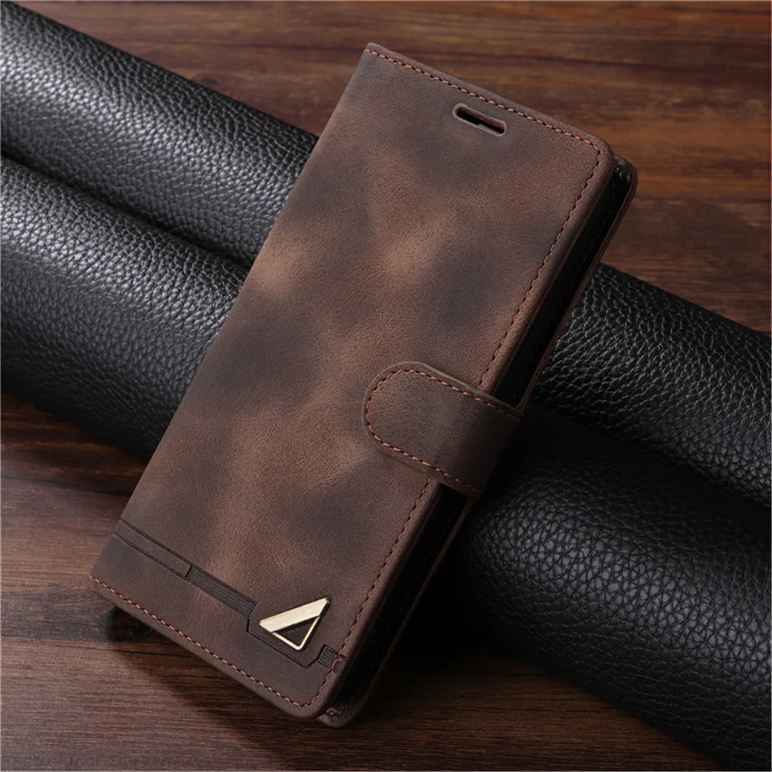 Business Leather Flip Phone Case For iPhone Air 17 16 Pro 15 14 Plus 13 Pro Max 11 12 XR X XS Max Luxury Wallet Bracket Cover