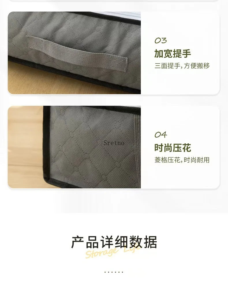 SRETNO Foldable Bed Sheet Storage Box Space Saving Multi-functional Quilt Cover Case Dustproof Underbed Storage Bags Household