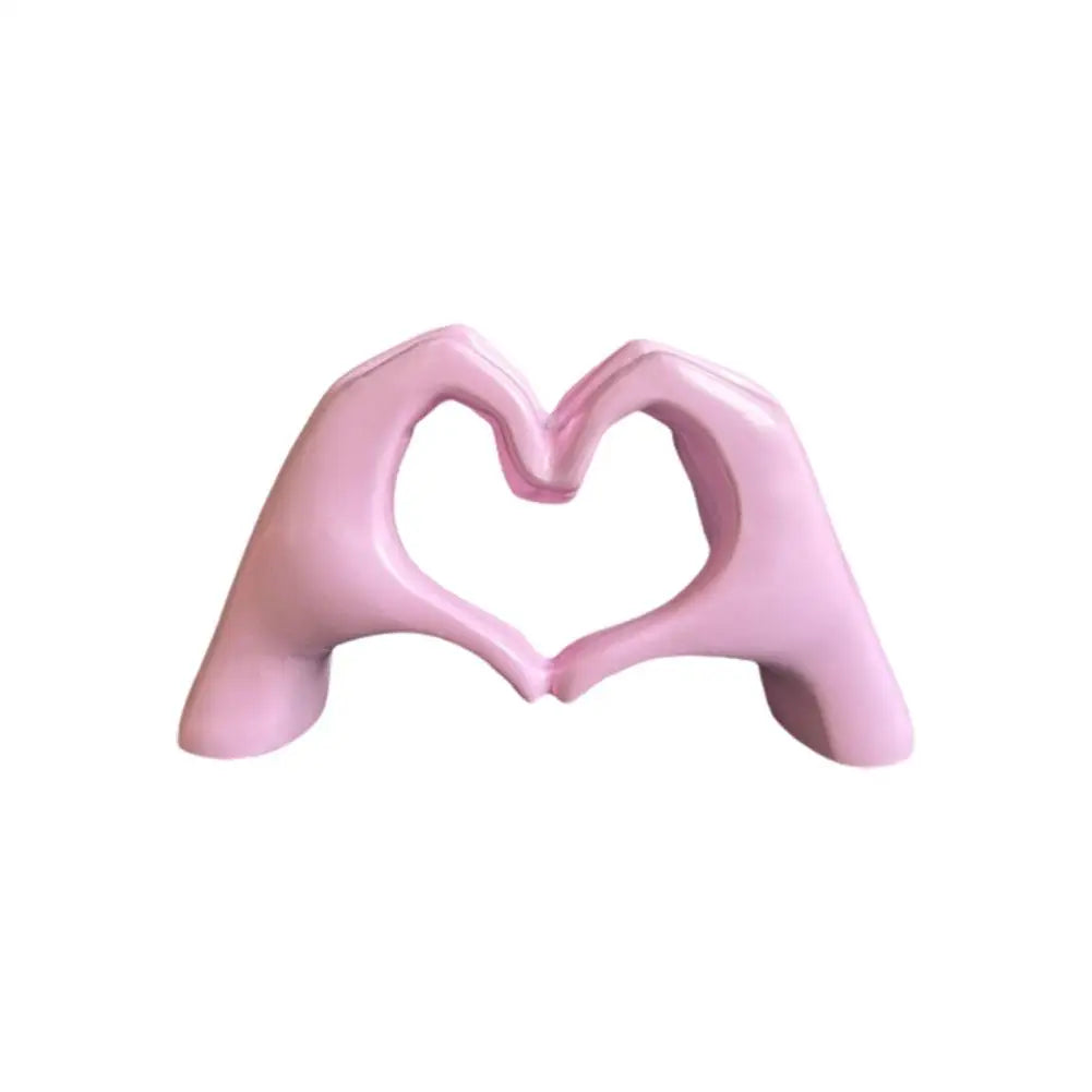 Creative Heart Hand Statue Resin Abstract Hand Love Figurines Living Room Bedroom Modern Home Desktop Wedding Decoration