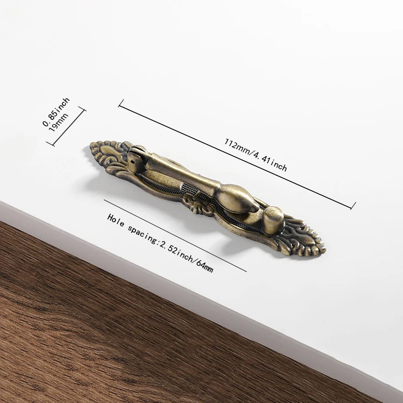 Red/Green Bronze AntiqueEuropean classical  old-fashioned furniture kitchen cabinet handle shoe cabinet drawer zinc alloy handle