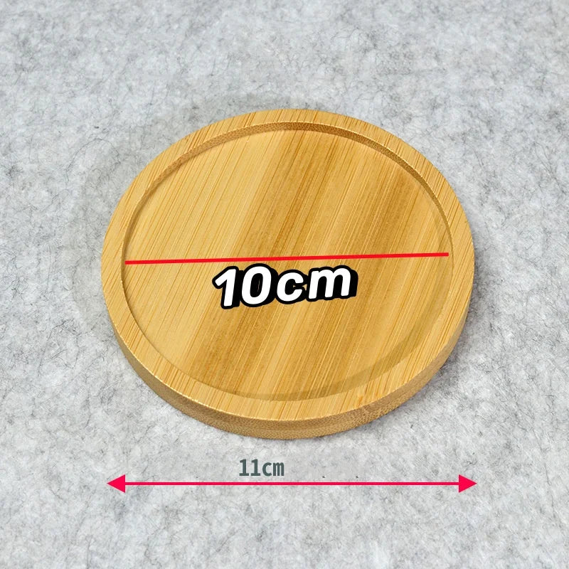 7Style Bamboo Cup Mat Geometry Shaped Tea Coffee Mug Drinks Holder Table Decor AntiFade Tabletop Protection Kitchen Home Coaster