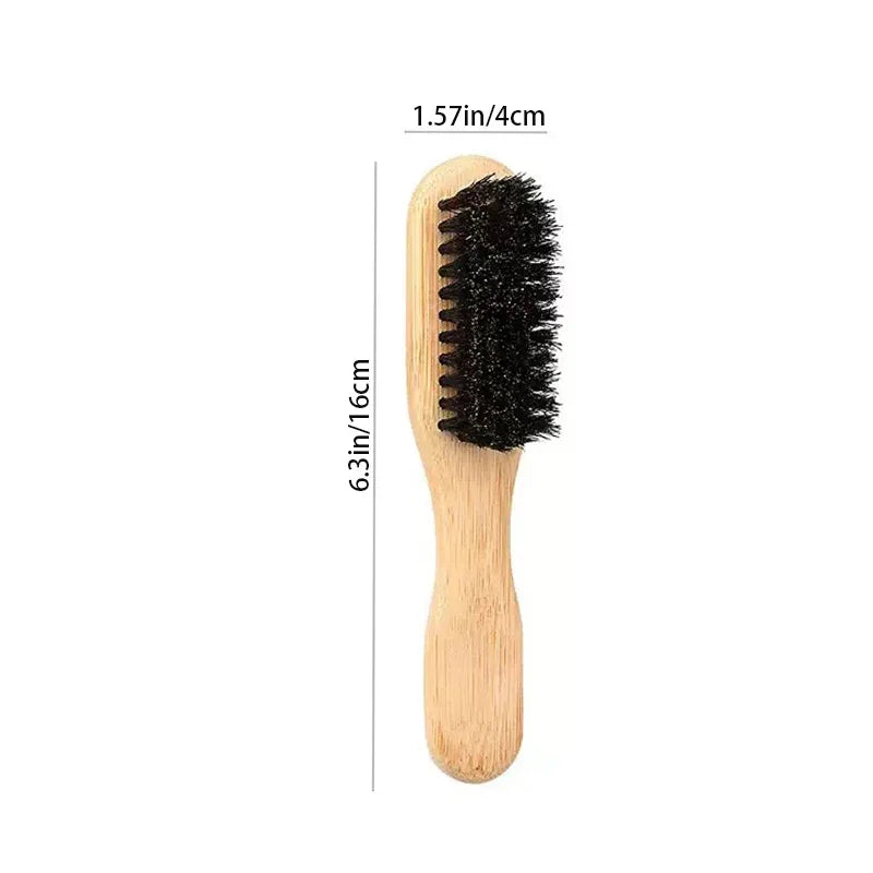 Boar Bristle Slick Back Hair Brush for Sleek Ponytail Bun & Smoothing Baby Hairs, Flyaways, Edge Control - Backcombing & Teasing
