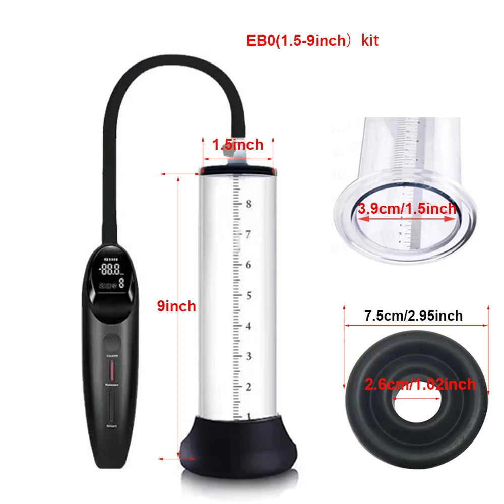Automatic Penis Pump Penis Enlarger Vacuum Pump Sex Toys for Men Penile Bigger Trainer Adult Male Masturbator Penis Enlargement