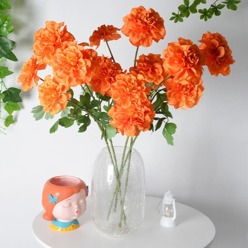 77CM Artificial Flower Geranium Silk Flower Wedding Decoration Decoration Decoration Photography Props Fake Flowers