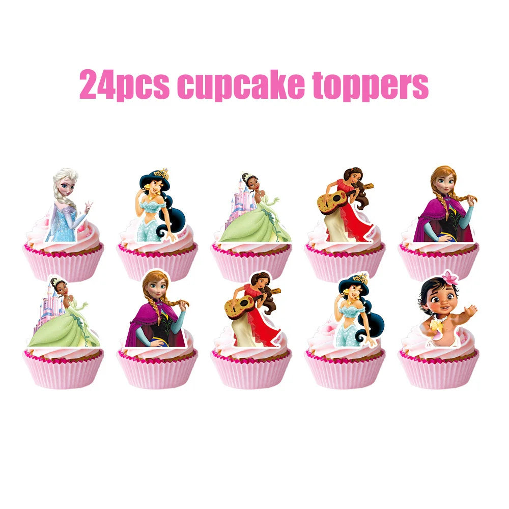Disney Princess Birthday Party Decorations Girls Child Deco Disney Princess Birthday Plate Napkins Cups Tableware Supplies Setup