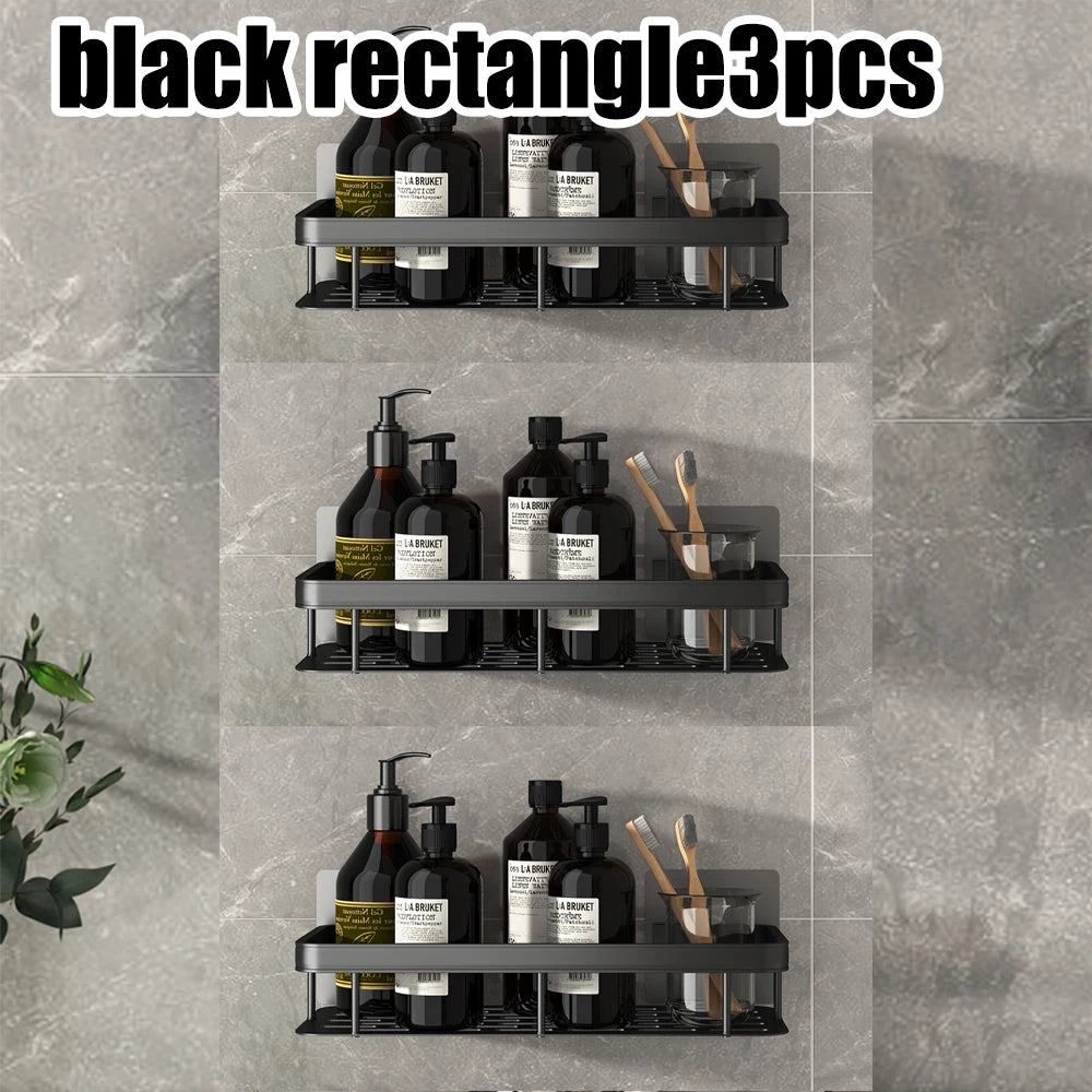 Wall Hanging Corner Rectangular Rack Bathroom Shelf Towel Rack Shelves Wall Shower  Shampoo Rack No Drill Shelf Tripod