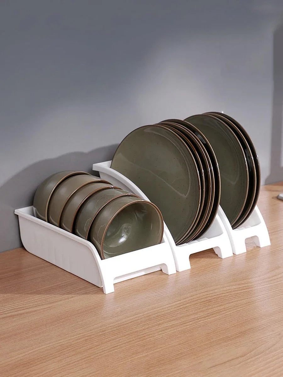 Dish Drain Rack Dinnerware Storage Organizer Cabinet Shelves Bowl Cup Rack Multifunctional Organizer Kitchen Supplies Holder