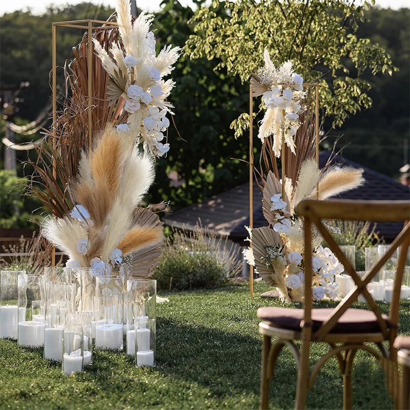 15Pc 55CM Artificial Pampas Grass Decor Bohemian Reed for DIY Floral Table Arrange Flower Wedding Home Christmas Decoration