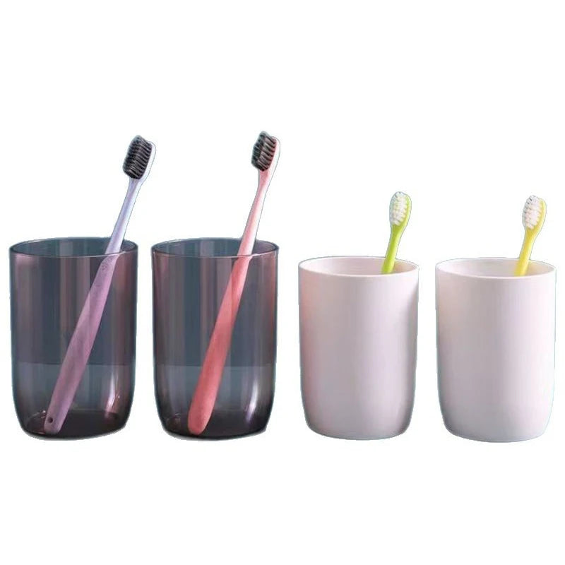 2/4 Cup Toothbrush Storage Box Portable Mouthwash Cup Toothpaste Storage Box Toiletry Travel Supplies Portable Toothbrush Cup