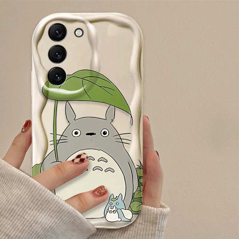 T-Totoros Wave Case for Samsung Galaxy A53 A50 A50S A36 A35 A34 A32 A30 A26 A25 A24 A20 A16 A15 A06 A05S A05 M55 M54 5G Cover