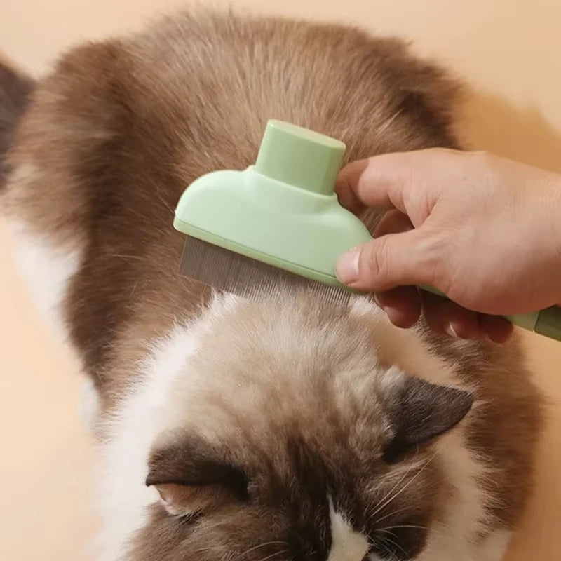 Pet One Button Self Cleaning Pet Grooming Gloves Brush Comb Hair Remover and Massage Tool for Cats and Dogs Easy Grooming
