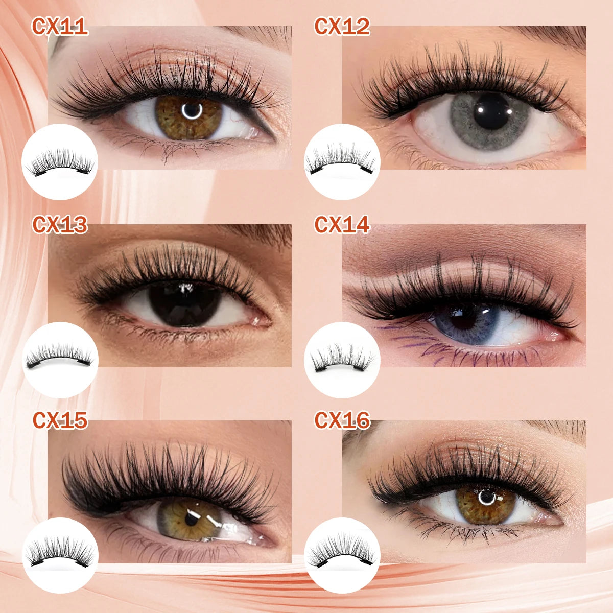 Magnetic Lashes Kit With Curler 10 pairs Reusable Fluffy Natural Magnetic Mink False Eyelashes Waterproof No Glue Needed Makeup