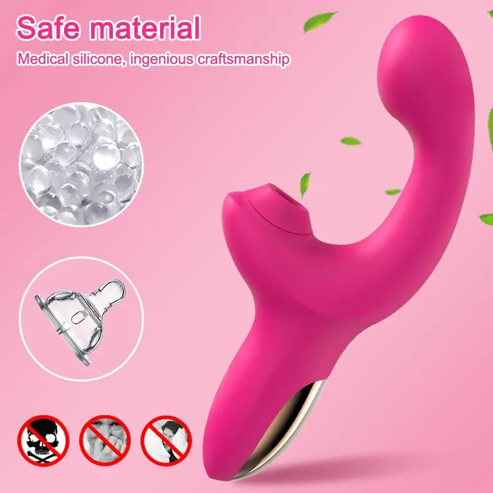 Powerful Dildo Vibrator for Women 20 Speeds Female Clit Sucker Vacuum Clitoris Stimulator Finger Wiggling Adults Sex Toy Goods