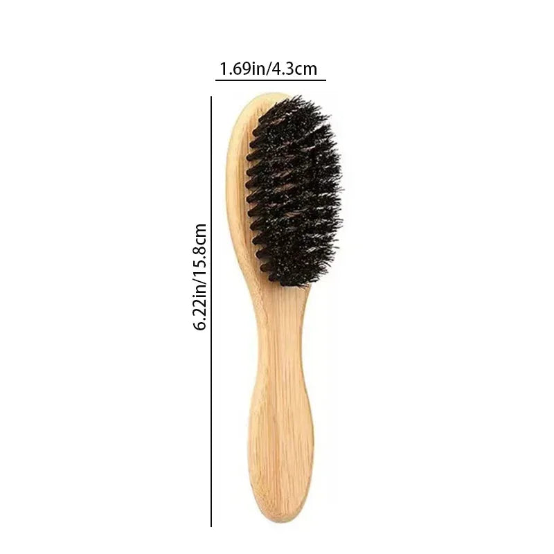 Boar Bristle Slick Back Hair Brush for Sleek Ponytail Bun & Smoothing Baby Hairs, Flyaways, Edge Control - Backcombing & Teasing
