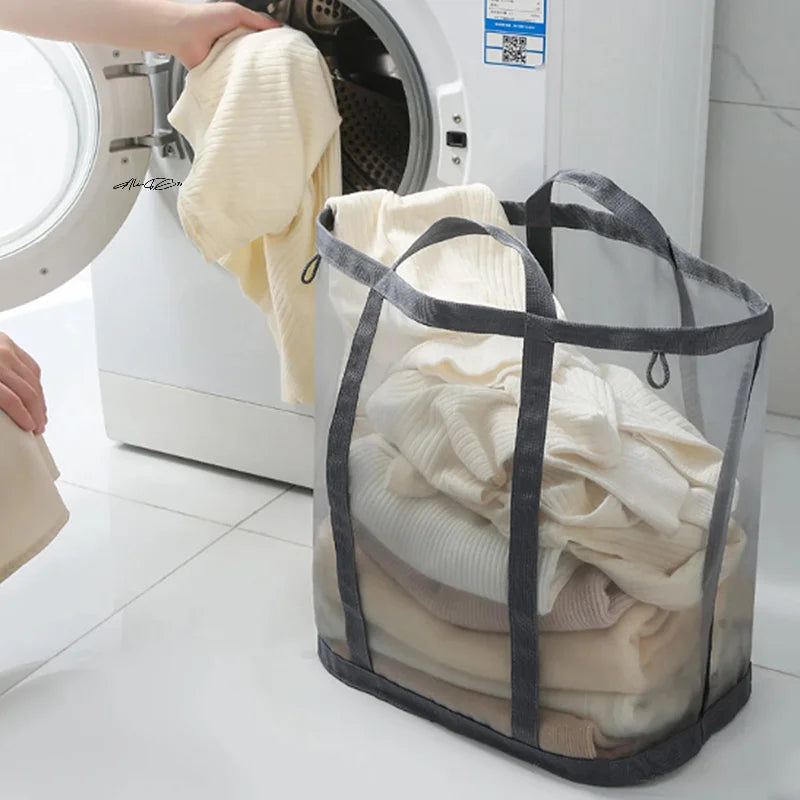 Collapsible Laundry Hamper with Reinforced Handle for Bathroom Clothes Basket Dirty Laundry Basket Home Organization Supplies