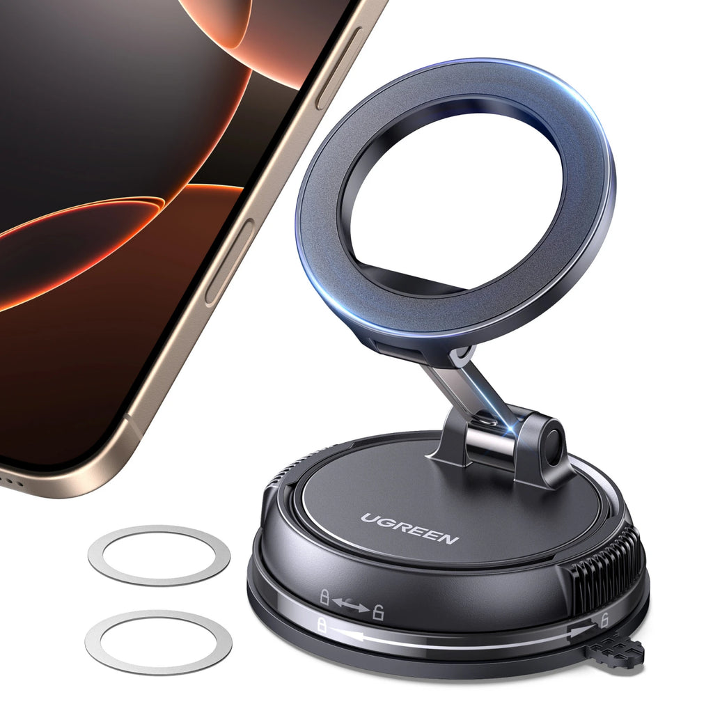 UGREEN Magnetic Car Phone Holder  360°Rotatable Dashboard Suction Cup Car Mount For Magsafe iPhone 16 15 14 ProMax Xiaomi Samsun